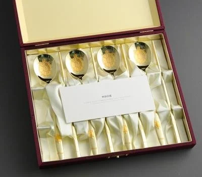 장수거북24K골드 티타늄 4인용 가족 수저세트