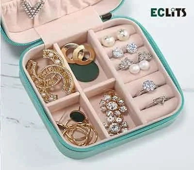 에클리츠 지퍼 악세사리 보관함 귀걸이 반지 목걸이...