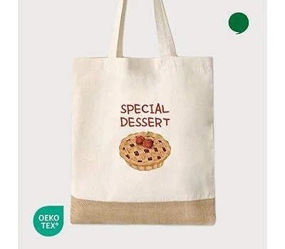 오코텍스인증 내츄럴쥬트투톤에코백