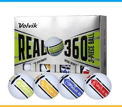 볼빅 리얼 360 퍼팅라인 12구 골프공 3피스 골프공