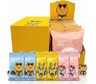 크리넥스 수앤수 카카오프렌즈 휴대용 물티슈20매