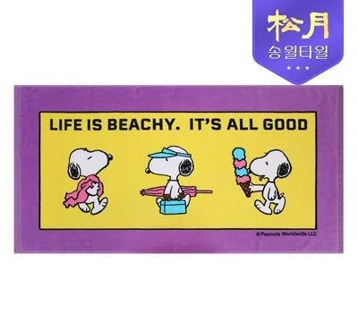 송월 스누피 비치 라이프50 비치타올